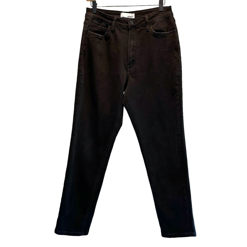 Vervet High Rise Mom Jeans Black Stretch Size 29‎